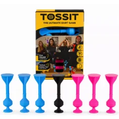Tossit Starter Pack rosa-blaues Silikon-Saugnapf-Darts-Spiel