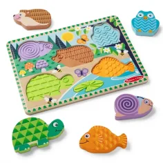 Touch & Feel Waldtiere Holz Tastpuzzle - Melissa & Doug Bild 2
