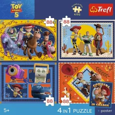 Toy Story 5 - 4 x 88 Teile Premium Plus Kinderpuzzle - Trefl Bild 2