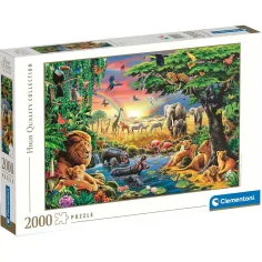 Begegnung in Afrika HQC 2000 Teile Puzzle - Clementoni