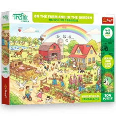 Treflik Auf dem Bauernhof und im Garten lehrreiches 104-teiliges Puzzle - Trefl