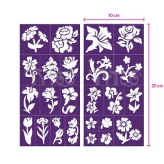TyToo: Blumen Glitzer Tattoo Schablonen Set 24 Stück Bild 3