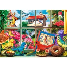 Vögel hinter dem Fenster 1000-teiliges Premium Plus Quality Puzzle – Trefl Bild 2
