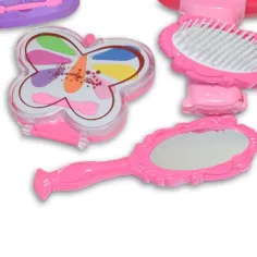 Vouge Girl - Rosa 9-teiliges Schönheitset mit Spiel-Make-up-Paletten, Haartrockner und Zubehör Bild 3