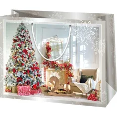 Weihnachtliche große Geschenktasche 26x13x33cm