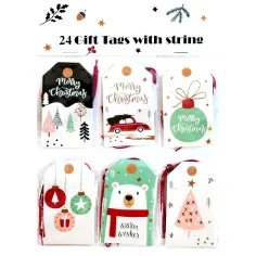 Weihnachtliches 24er-Set Geschenkanhänger in verschiedenen Ausführungen Bild 3