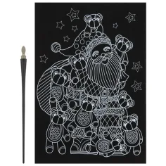 Weihnachtliches Kratzbild, A4 verschiedene - 1Stück Bild 3
