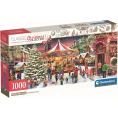Weihnachtsdorf 1000 Teile Panorama Puzzle - Clementoni