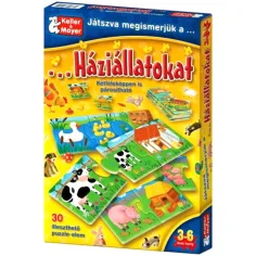 Wir lernen die Haustiere beim Spielen Gesellschaftsspiel
