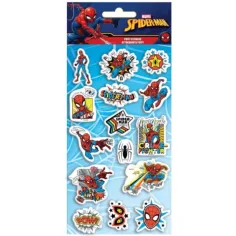 Wunderbarer Spider-Man 3D Puff-Aufkleber-Set 10x22cm auf Bogen