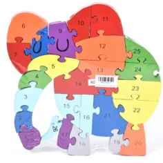 Zahlreiche Holz Lern Elefant Puzzle