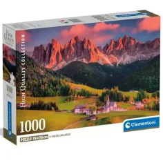 Magische Dolomiten 1000 Teile HQC Puzzle mit Poster - Clementoni