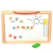 2-in-1 Holz-Magnettafel mit magnetischen Buchstaben, Whiteboard-Marker und Kreide