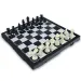 3-in-1 Kunststoff-Schachbrett mit Schach- und Damespielsteinen