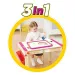 3-in-1 doppelseitige Zeichentafel in Pink, 37x99cm