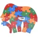 ABC - 123 Elefanten Holz Lernpuzzle