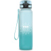 Ars Una: BPA-freie, mit Farbverlauf versehene, matte Motivations-Trinkflasche - 1000 ml - Ice