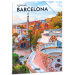 Ars Una: Cityscape - Barcelona Gummibandmappe im A4-Format