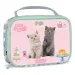 Ars Una: Cute Animals Tea Party – Thermo-Snacktasche mit Katzenmotiv, 20 x 14 x 6,5 cm