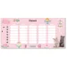 Ars Una: Cute animals - Tea Party, ein beidseitig bedruckter Stundenplan auf einem Blatt