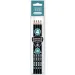 Ars Una: Dreieckiger gestreifter 2B Graphitstift 4er-Pack