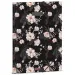 Ars Una: Flowery Black Blumenmuster Gummibandmappe A/4