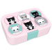 Ars Una: Think Pink Lunchbox mit Katzenmotiv und Fächern, 15,3×21,6×5,2 cm