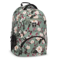 Ars Una: blumengrüner ergonomischer Schulrucksack, 27 l