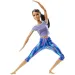 Barbie: Bewegliche Yoga-Puppe mit braunen Haaren in blauer Hose – Mattel