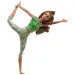 Barbie: Bewegliche Yoga-Puppe mit braunen Haaren und grünem Oberteil - Mattel