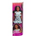 Barbie: Fashionista stilvolle Puppe im grün-weiß karierten Kleid – Mattel