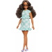 Barbie: Fashionista stilvolle Puppe im grün-weiß karierten Kleid – Mattel