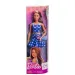 Barbie: Modepuppe Fashionista im blauen Kleid mit Blutzuckermessgerät – Mattel