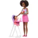 Barbie-Puppe im rosa Kleid Babysitter-Spielset – Mattel