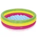 Bestway: Swim Squad™ aufblasbares, buntes Planschbecken mit drei Ringen Ø 102 x 25 cm