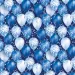 Blau-weißes Geschenkpapier mit Luftballons, 100 x 70 cm