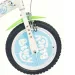 Bluey 14" Kinderfahrrad mit Flaschenhalter und Stützrädern in Weiß-Blau-Grün – Dino Bikes Fahrrad