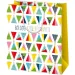 Bunte gemusterte mittelgroße Geschenktasche zum Geburtstag 18x23x10cm