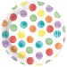 Bunte gepunktete Pappteller 8er-Set 23cm