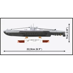COBI: U-Boot VIIB U-47 aus dem Zweiten Weltkrieg – Bausatz (4858) Bild 4