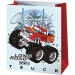 Cardex: Monster Truck Auto rot-weiß mittelgroße Geschenktasche 17,8x10x23 cm