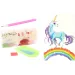 Diamantmalerei-Set: Einhorn auf Regenbogen 10x15cm