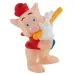 Die drei kleinen Schweinchen: Flötenspielendes Schweinchen Spielfigur - Bullyland