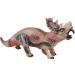 Dino World: Styracosaurus Dinosaurierfigur aus Vinyl mit Geräuschfunktion und Baumwollfüllung, 35 cm