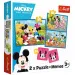 Disney: Mickey und Minnie Puzzle und Memokarten 2-in-1 Set - Trefl