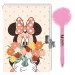 Disney: Minnie Maus geheimes Tagebuch mit Schloss und Pompon-Stift 12x18cm 60 Seiten