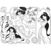 Disney Prinzessinnen 2-in-1 Maxi Puzzle 4x48 Teile und Malbuch 35x25cm – Lisciani