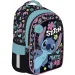 Disney Schultasche/Rucksack mit Stitch-Motiv, 4-fächerig, mit blauem Pompon BPL58, 40x29x19 cm Bild 1