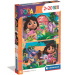 Dora die Entdeckerin 2x20-teiliges Supercolor Puzzle – Clementoni