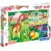 Dschungel Freunde Supercolor 3-in-1 Puzzle 3x48 Teile - Clementoni